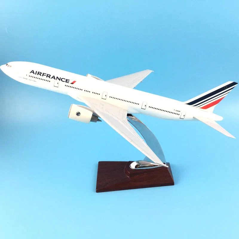 Бесплатная доставка 31 см AIR FRANCE 777 металлическая основа модель самолета