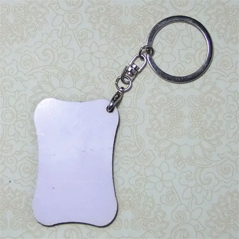 sublimation blank MDF keychains for women men fashion personal customization ellipse keychain heat transfer materials wholesale | Украшения
