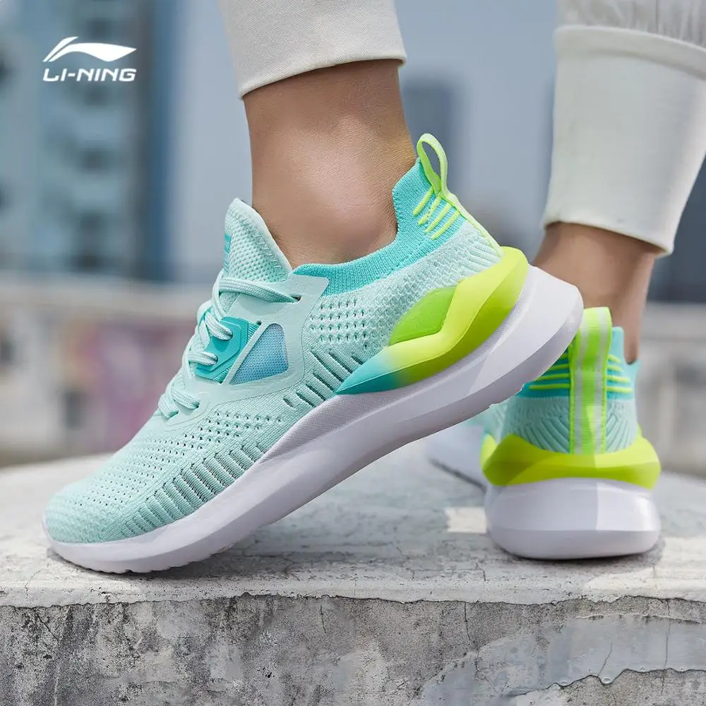 Женские кроссовки с мягкой подкладкой Li Ning спортивные дышащие SAMJ19|Обувь для
