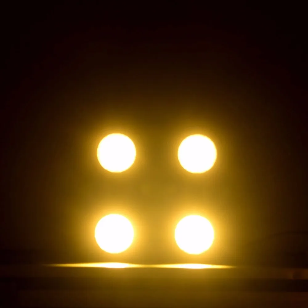4x100 Вт COB 4 глаза матричный светильник DMX512 теплый белый для просмотра