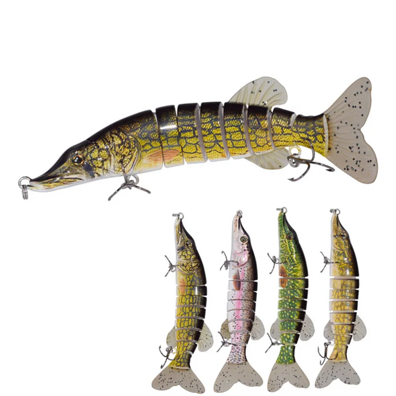 Большой размер 20 см 70 г Swimbait grankbait жесткая наживка 8 сегментов приманки для