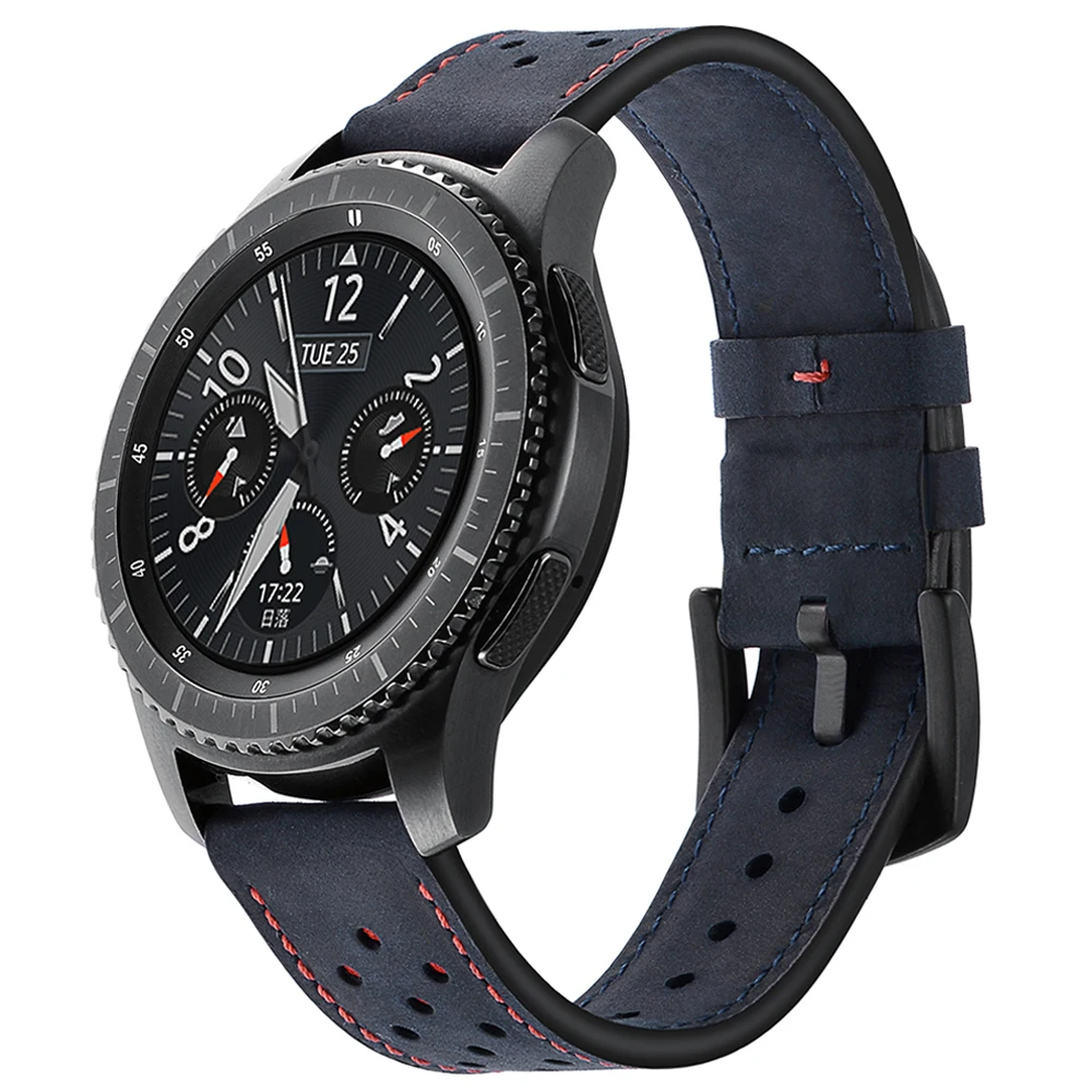 Ремешок Laforuta для Samsung Gear S3 Frontier Bnad классический кожаный браслет Galaxy 46 мм 22