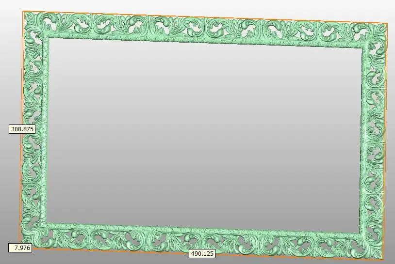 

Frame 3D model STL format cnc carving engraving router relief Artcam Aspire F179