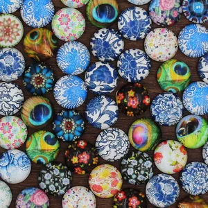 12 мм смешанный стиль круглый стеклянный кабошон с плоской задней стороной фото купол ювелирные изделия камея Подвеска Настройки 50 шт.лот (K02148)