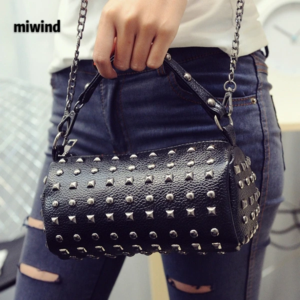 2020 сумка через плечо с цепочкой для женщин маленькая сумочка кошелек заклепками