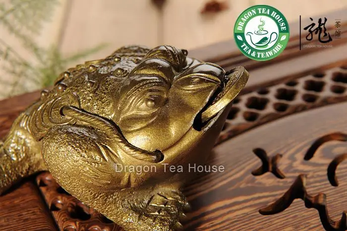 Золотая жаба на удачу с изменением цвета * настольное украшение Zisha |