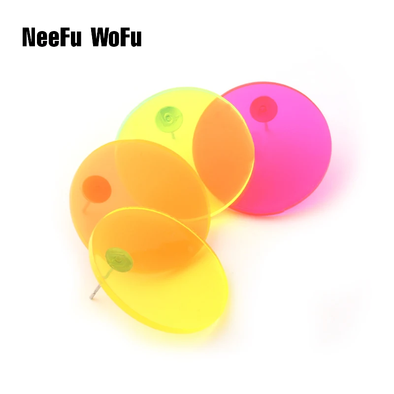 NeeFu WoFu серьги из смолы прозрачная флуоресцентная серьга ПВХ большие Brinco