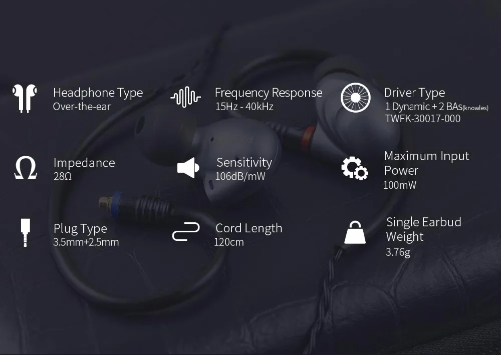 FiiO F9 Pro Triple Pilote Hybride наушники-вкладыши 1 synamic и 2 сбалансированных арматурных драйвера
