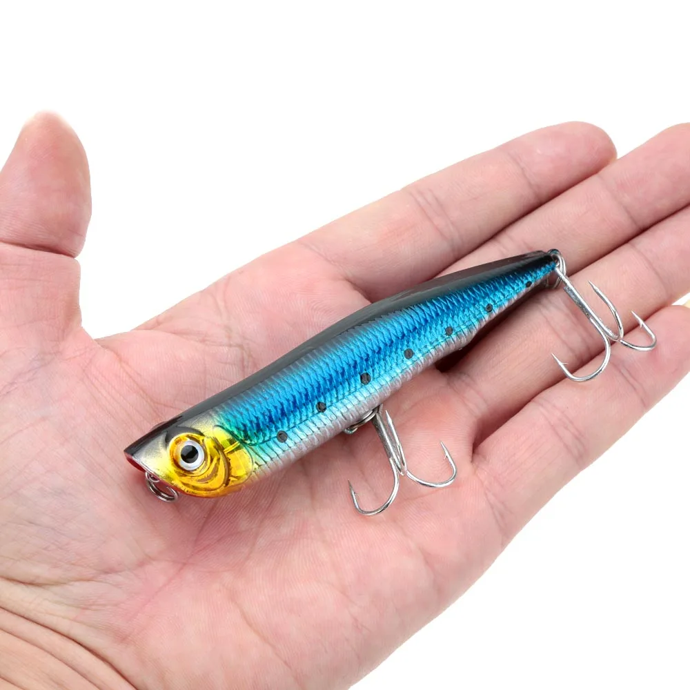 

105mm / 17g 1pcs Shallow Water Fishing Tackle Fishing Lure Popper Hard Bait Durable ABS Fishing Lures for River Fishing