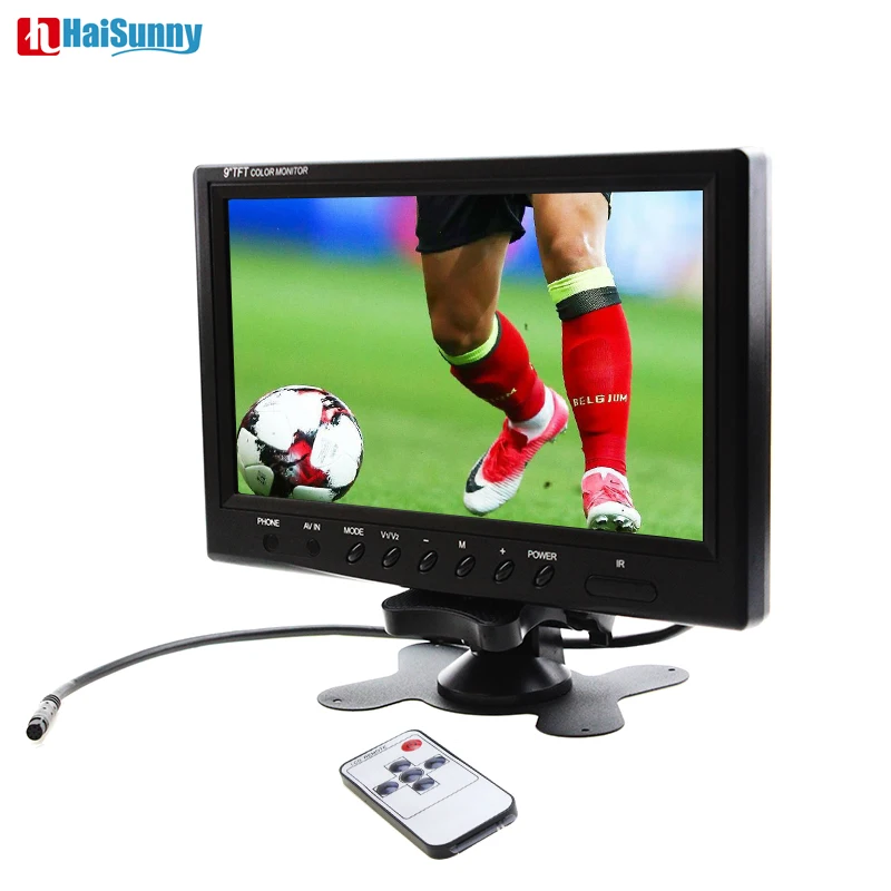 DC12V 9 дюймов подголовник TFT LCD HD дисплей Автомобильный монитор с BNC/AV входом для
