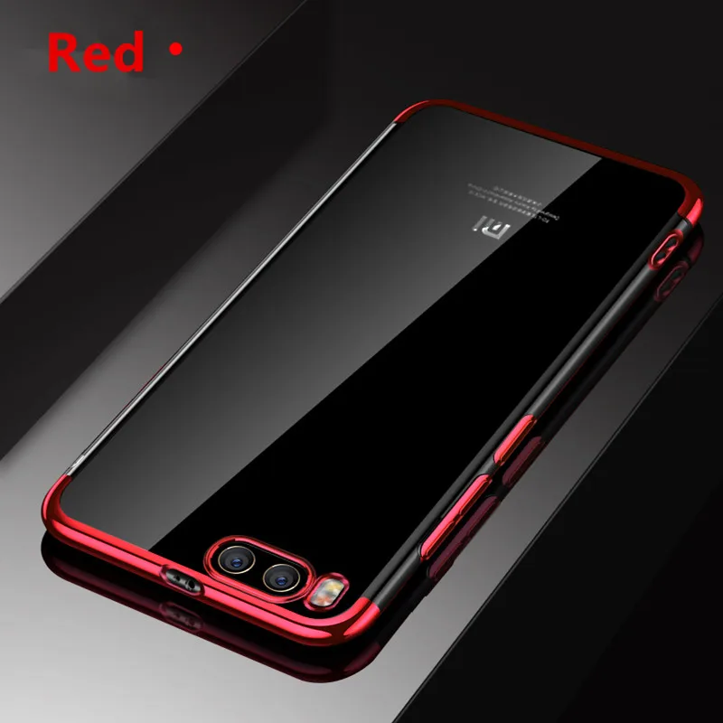 Plating soft case for Xiaomi mi 6 luxury fashion TPU silicon coque back cover xiaomi mi6 Red/Black/Blue phone cases |