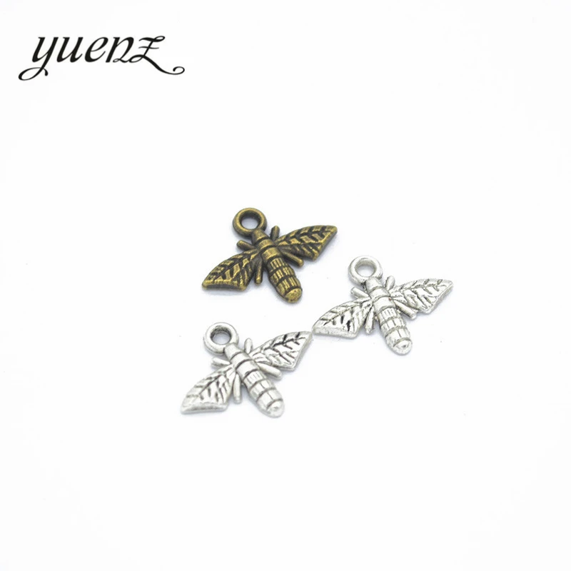 YuenZ 25 шт маленькие пчелы Подвески для изготовления ювелирных изделий бронза