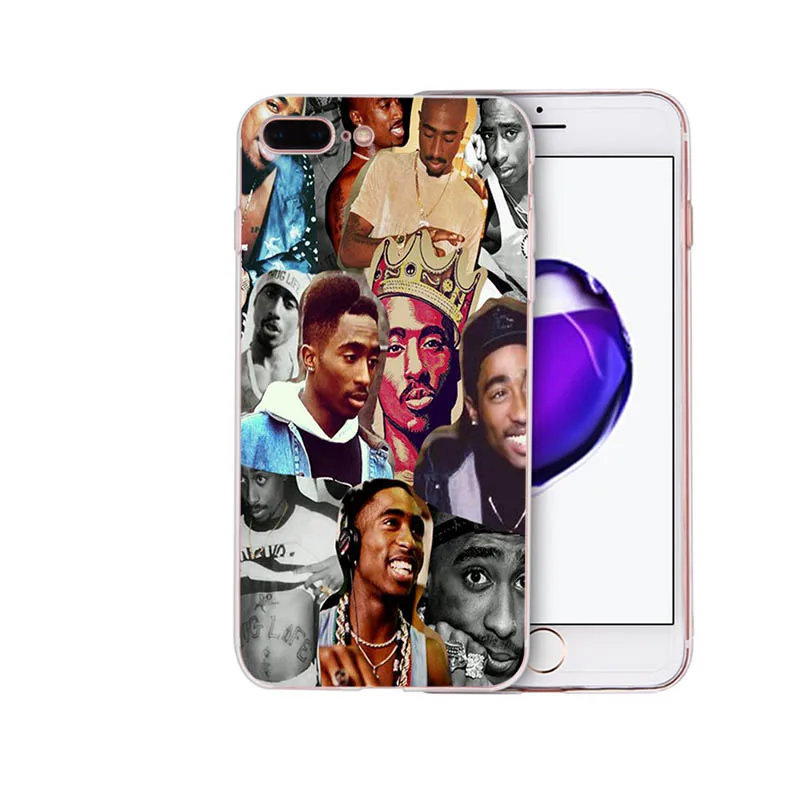 Мягкий силиконовый чехол для телефона iphone X XS XR XSMAX 6S 6 7 8 plus 5s 5 se Pop hip-hop singer 2Pac TPU