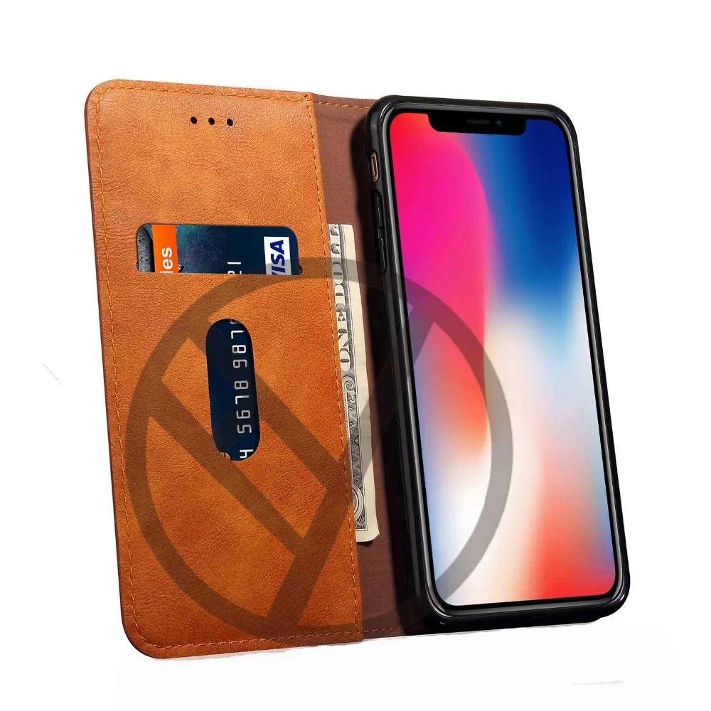 best quality Luxury Case For iPhone XS MAX Phone Leather Flip Wallet Magnetic Cover With Card Holder Book Red Black Brown | Мобильные