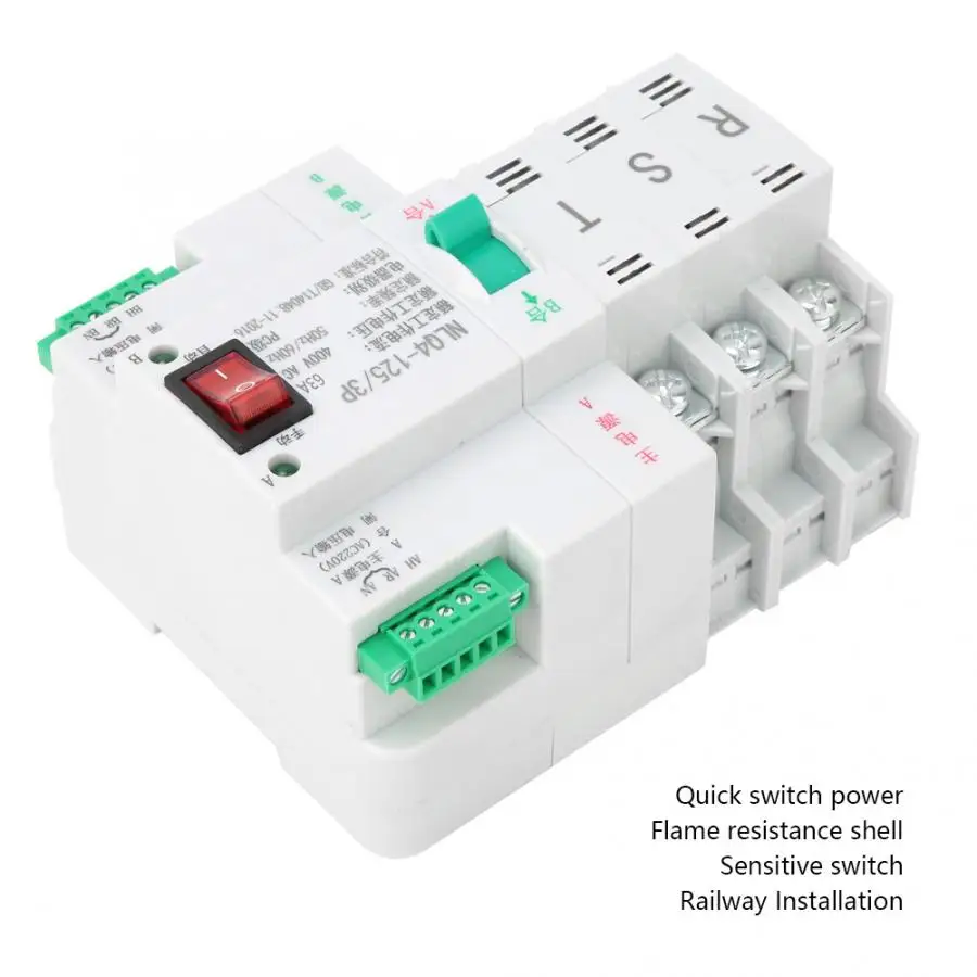 

AC 400V 3P 63/80/100A Dual Power Automatic Transfer Toggle Switch 63A 80A 100A 3 Poles 690V 50Hz Double Power Switching