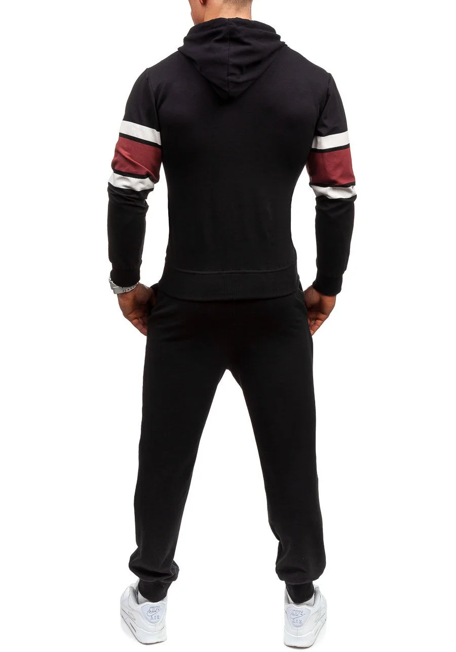 ZOGAA New Style Men's Hooded Sweatshirt and Sport Pants Two Piece Set Casual Autumn Sportswear Letter Printed mens tracksuit | Мужская