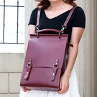 Рюкзак женский из натуральной коровьей кожи, водонепроницаемый