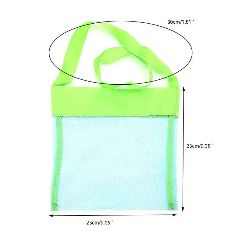 Small Blue Green Для детей песок украшение в стиле "Побег" сумкой пляжные игрушки бассейн сетчатые сумки-шопперы - Цвет: Small Blue Green