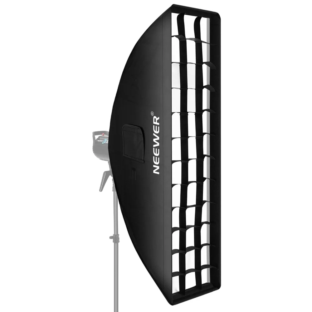 Neewer 14x63 дюйма/35x160 см сотовый софтбокс с решеткой с креплением Bowens для вспышки Speedlite Studio Flash monolled