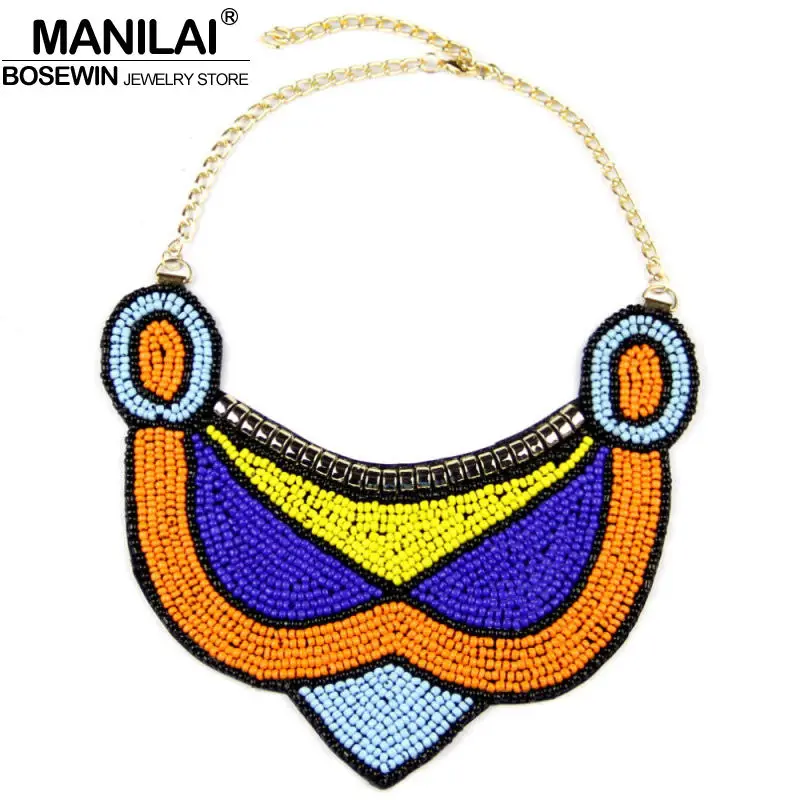 Женское колье-чокер MANILAI Boho разноцветное ожерелье с воротником в форме совы