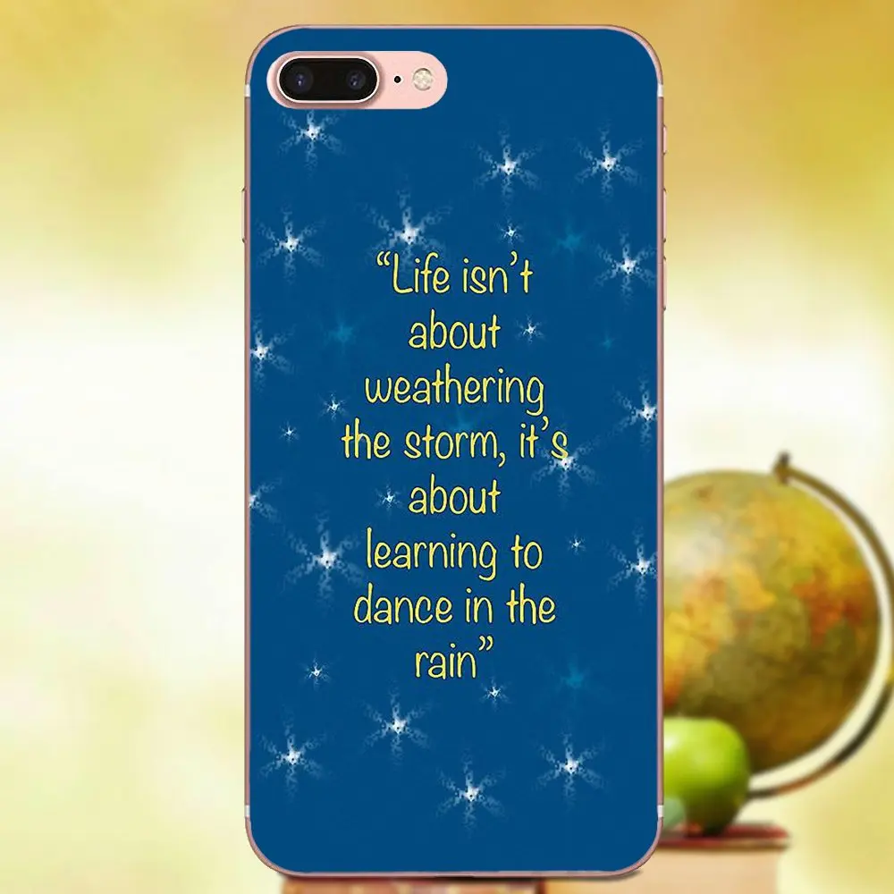 Life Quote Dance In The Rain мягкий чехол из ТПУ для Moto G G2 G3 G4 G5 HTC 530 626 628 630 816 820 One A9 M7 M8 M9 M10 E9 Plus