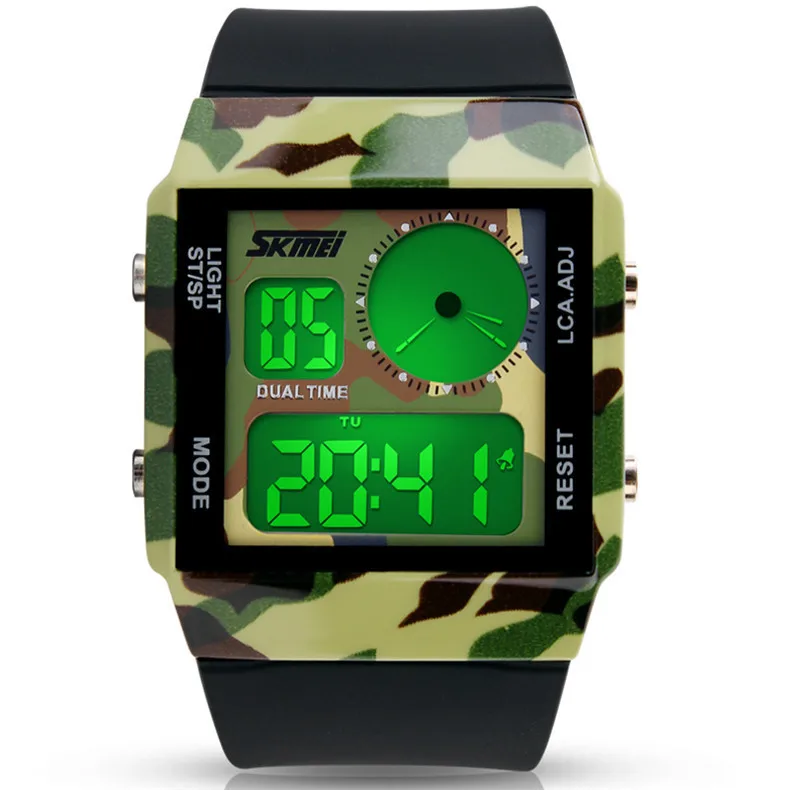 SKMEI S Shock Мужские кварцевые цифровые часы для мужчин спортивные Relojes светодиодный