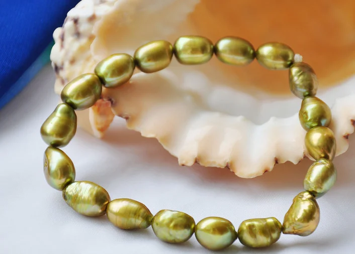 Браслет из натурального жемчуга 9-12 мм | Украшения и аксессуары