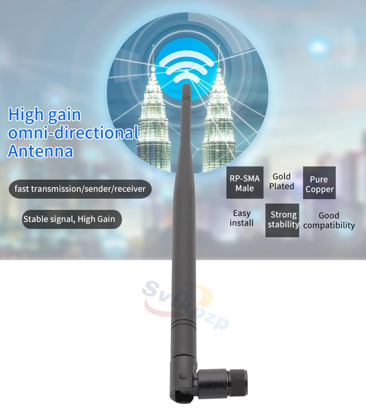 8dBi RP-SMA Штекерный разъем 2,4 ghz антенна с высоким коэффициентом усиления и дальностью действия 2,4G 4G 5G антенны универсальные wifi антенны с длинной антенной