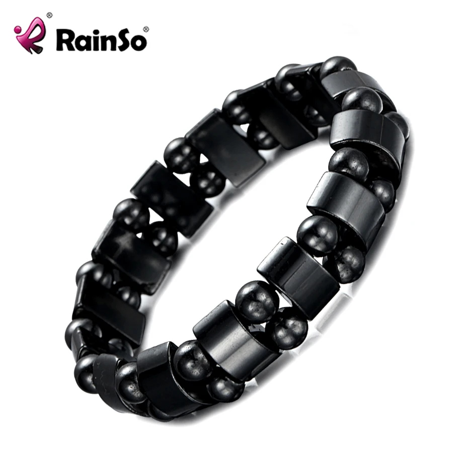 Rainso Лидер продаж мужской браслет в стиле панк Для женщин здоровый гематитовые