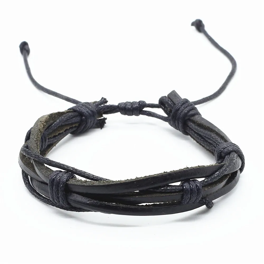 Многослойный Плетеный браслет ручной работы для мужчин и женщин|designer mens bracelets|men