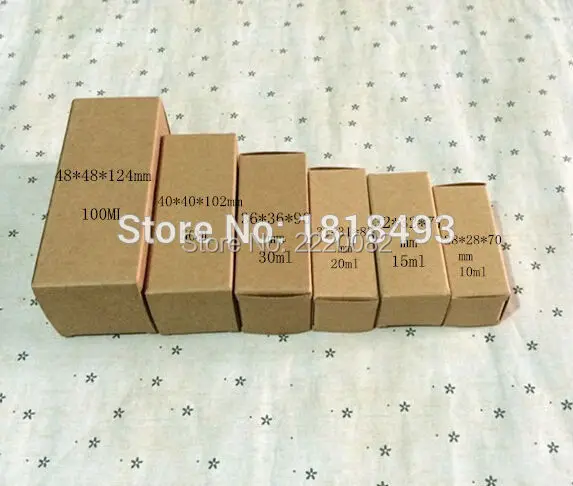 free shipping 50 pcs a lot 20ML 31x31x83mm essential oil packing box/blank Handmade gift box/DIY kraft paper boxes | Дом и сад