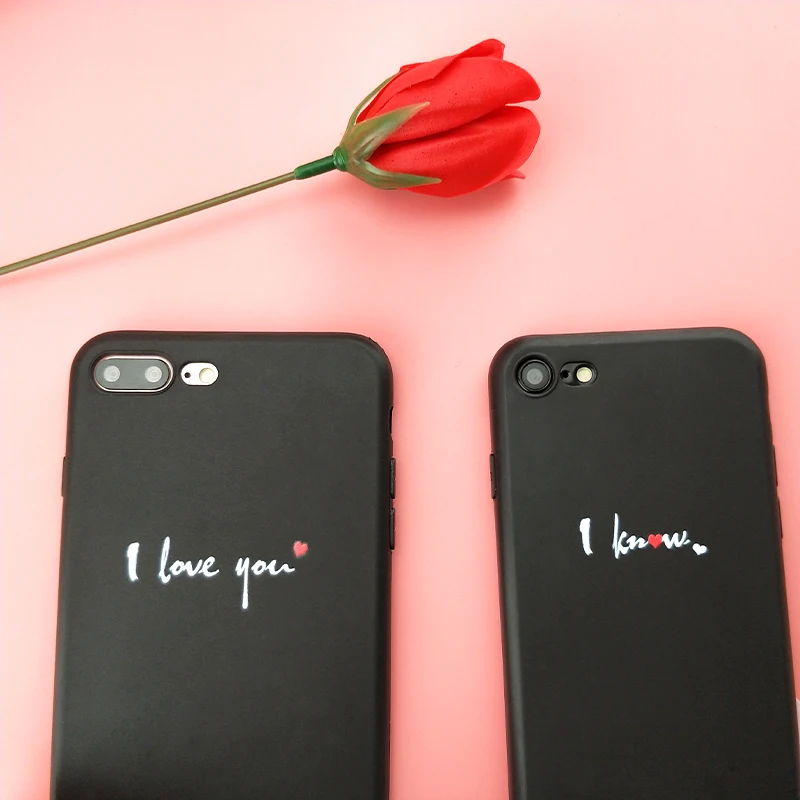 Чехол для iPHONE 7 телефона plus 8 i love you и konw Text милый мягкий чехол 5S 6 S PLUS X XS XR SE 5 |