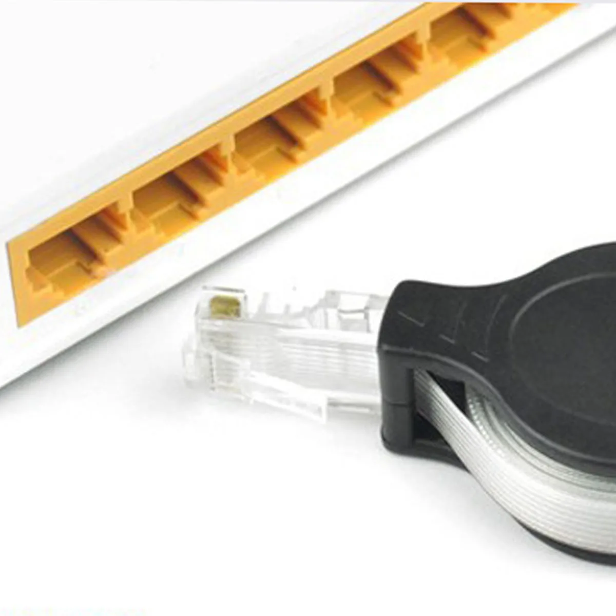 Выдвижной Ethernet-Кабель LAN RJ45 Интернет-сеть черный Соединительный кабель для