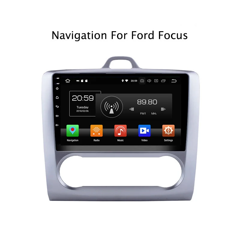 9&quot 4G RAM 32G ROM Octa Core Android 8.0 Car DVD GPS For Ford Focus 2006 2007 2008 2009 2010 2011 2012- AT Radio Stereo | Автомобили и