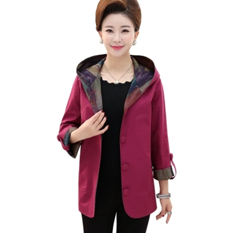 Женский Свободный плащ ветровка среднего возраста с цветочной вышивкой и