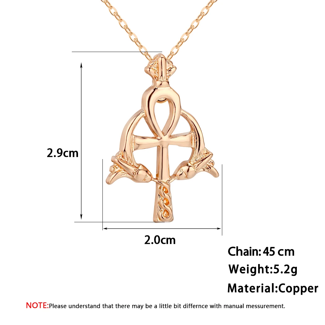 

Ankh Pendant Necklace for Women Cross Ancient Religious Egyptian Jewelry Egypt Charm Men Gift Collier Amulet Viking Neckalces