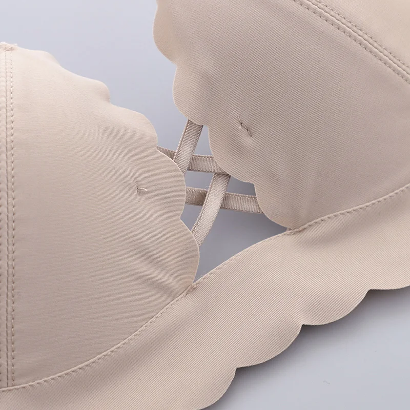 Комплект нижнего белья Пуш-Ап Топ бесшовные Bralette провода Бесплатная бюстгальтер