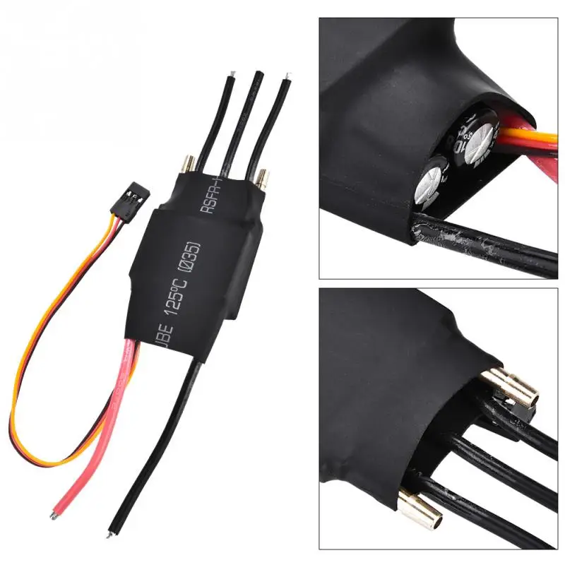 60A бесщеточный ESC RC лодка водяное охлаждение Электрический контроллер скорости с