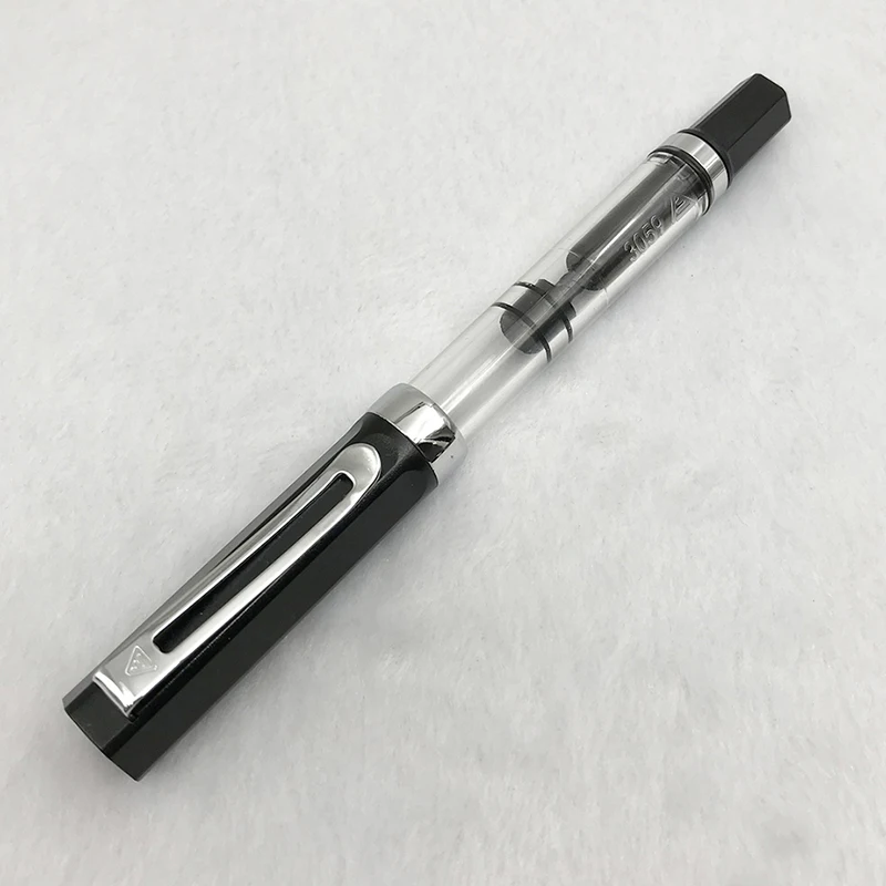 matte black Lanbitou прозрачный перьевая ручка пластиковая F/EF/с капюшоном Перо поршень наполнитель чернил ручки для письма школы офисные принадлежности канцелярские принадлежности - Цвет: matte black