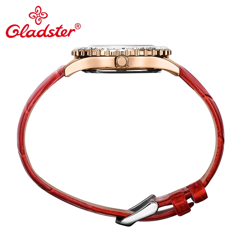 Часы Gladster женские с японским механизмом Модные Роскошные Кварцевые наручные
