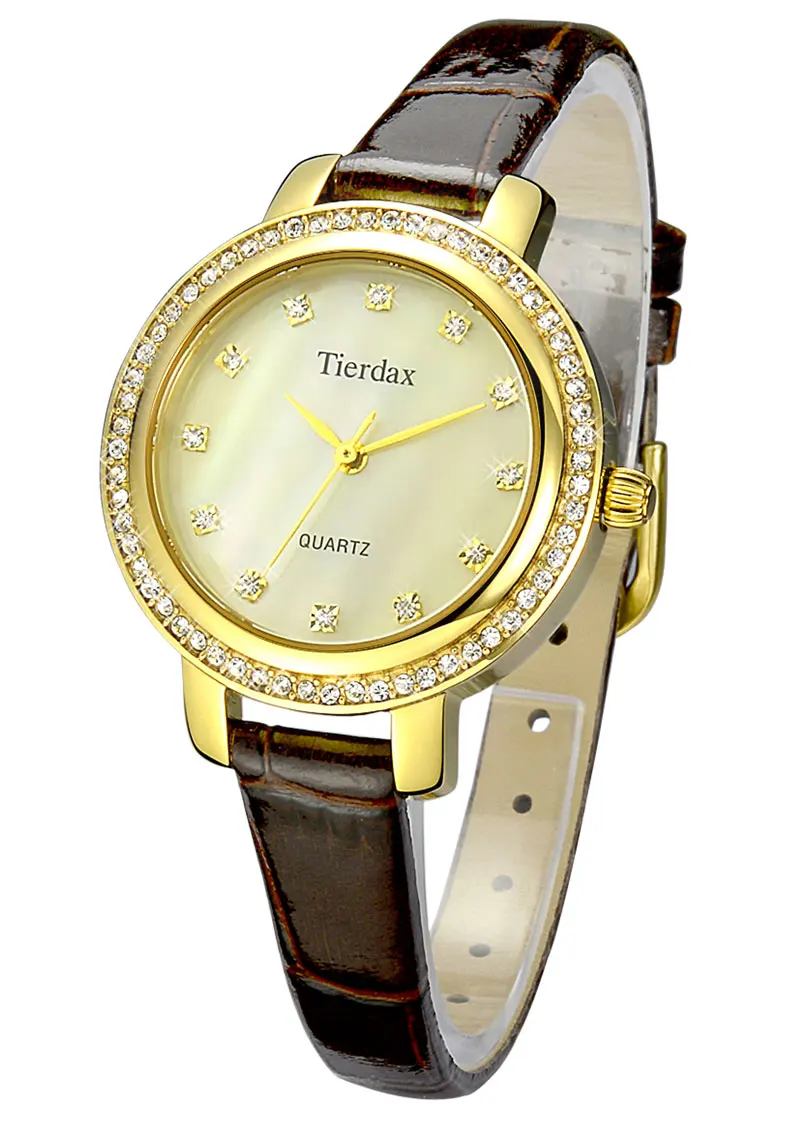 Люксовый Бренд Моды Кожаный Ремешок Леди Платье Часы Для Женщин Подарок