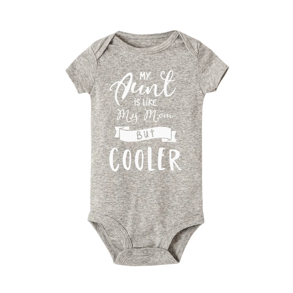Моя тетя как моя мама, но более крутой Летний комбинезон для новорожденных мальчиков и девочек, комбинезон roupa de bebe - Цвет: R137-SRPGY-
