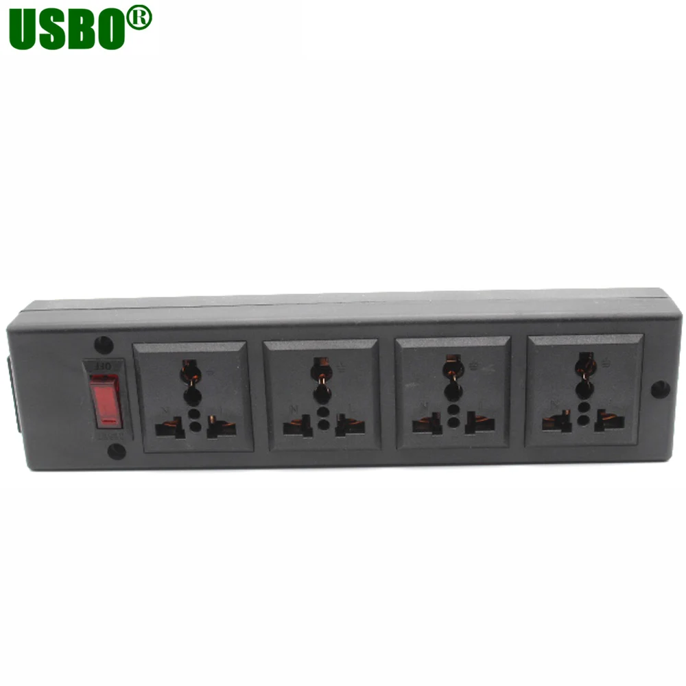 Многофункциональный 250v 13a 4 jack универсальный блок питания PDU полоса IEC320 переходник Настольный Удлинитель сетевой шнур конвертер