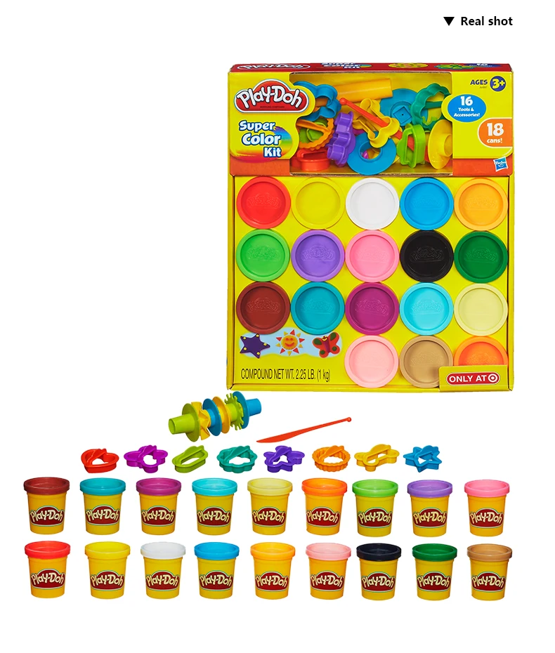 Hasbro Play-Doh Набор радужных нетоксичных моделирующих составных развивающих игрушек светильник из мягкой глины детские игрушки «сделай сам»