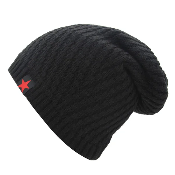 black Xlamulu Skullies Beanies, вязаная шапка, зимние шапки для мужчин и женщин, шапка, теплая, мешковатая, мужская шапка, шапки, утолщенная маска Skullies - Цвет: black