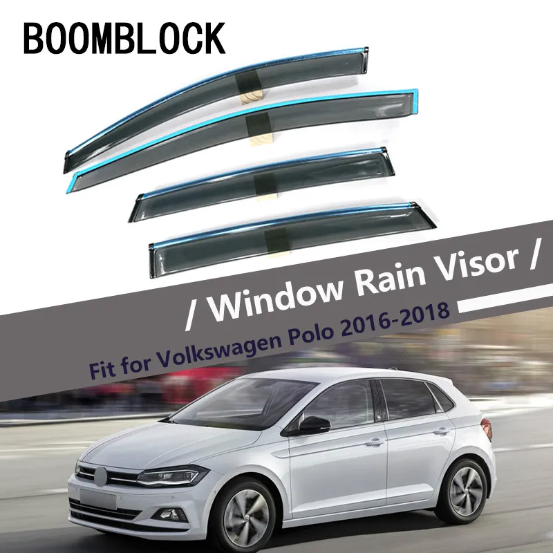 Высокое качество 4 шт. Дымовое окно дождевой козырек для VW Polo Хэтчбек 2018 2017 2016 2015