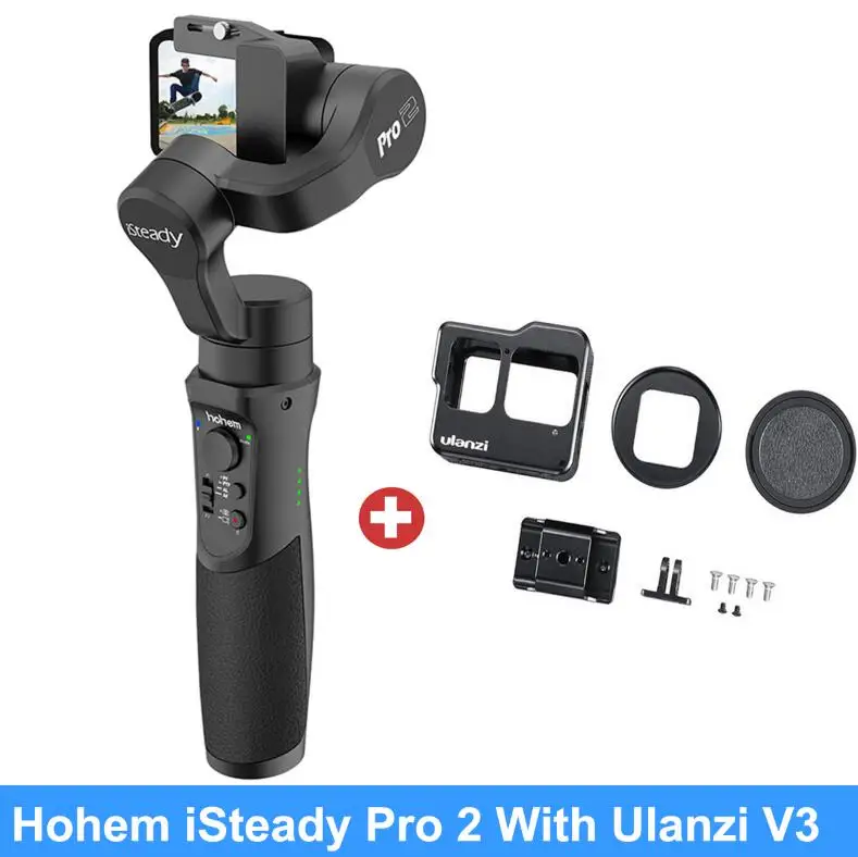 Add Gopro cage Hohem iSteady Pro 2 трехосный Ручной Стабилизатор брызг для Gopro 7/6/5/4 DJI Osmo Action YI SJCAM спортивных экшн-камер - Цвет: Add Gopro cage