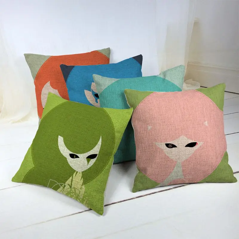 Цветная модная Высококачественная хлопковая льняная декоративная подушка для