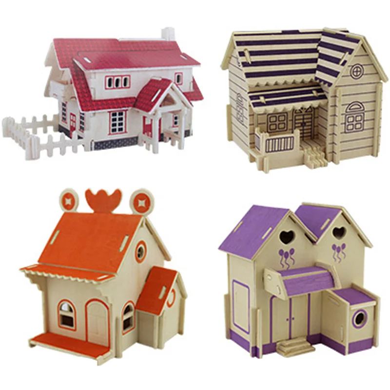 Горячая продажа 3D деревянная головоломка модель детская игрушка Франция