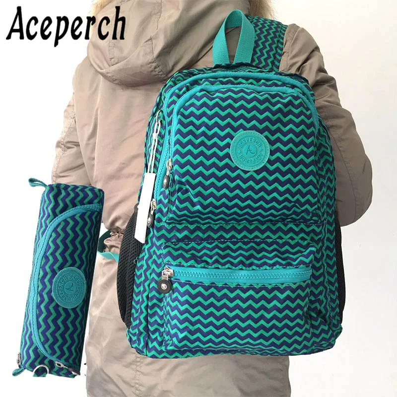 ACEPERCH женский Многофункциональный школьный водонепроницаемый нейлоновый рюкзак Mochila Escolar Mujer дорожная сумка рюкзак треккинг большой емкости - Цвет: 7
